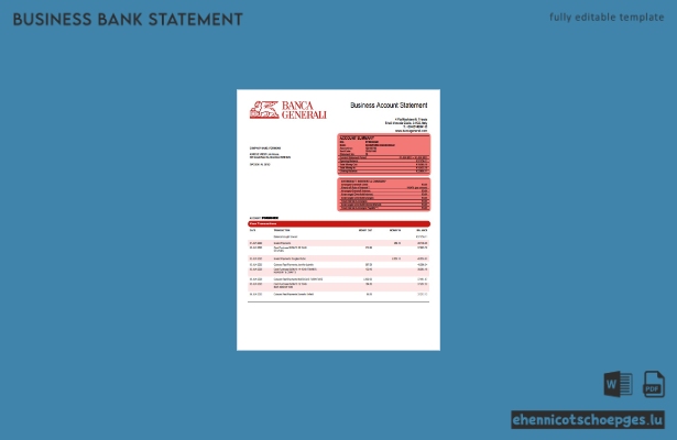 Beispiel eines Kontoauszugs der Banca Generali (Word- und PDF-Datei)